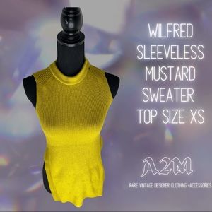 Wilfred Sleeveless Mustard Sweater Top Size XS